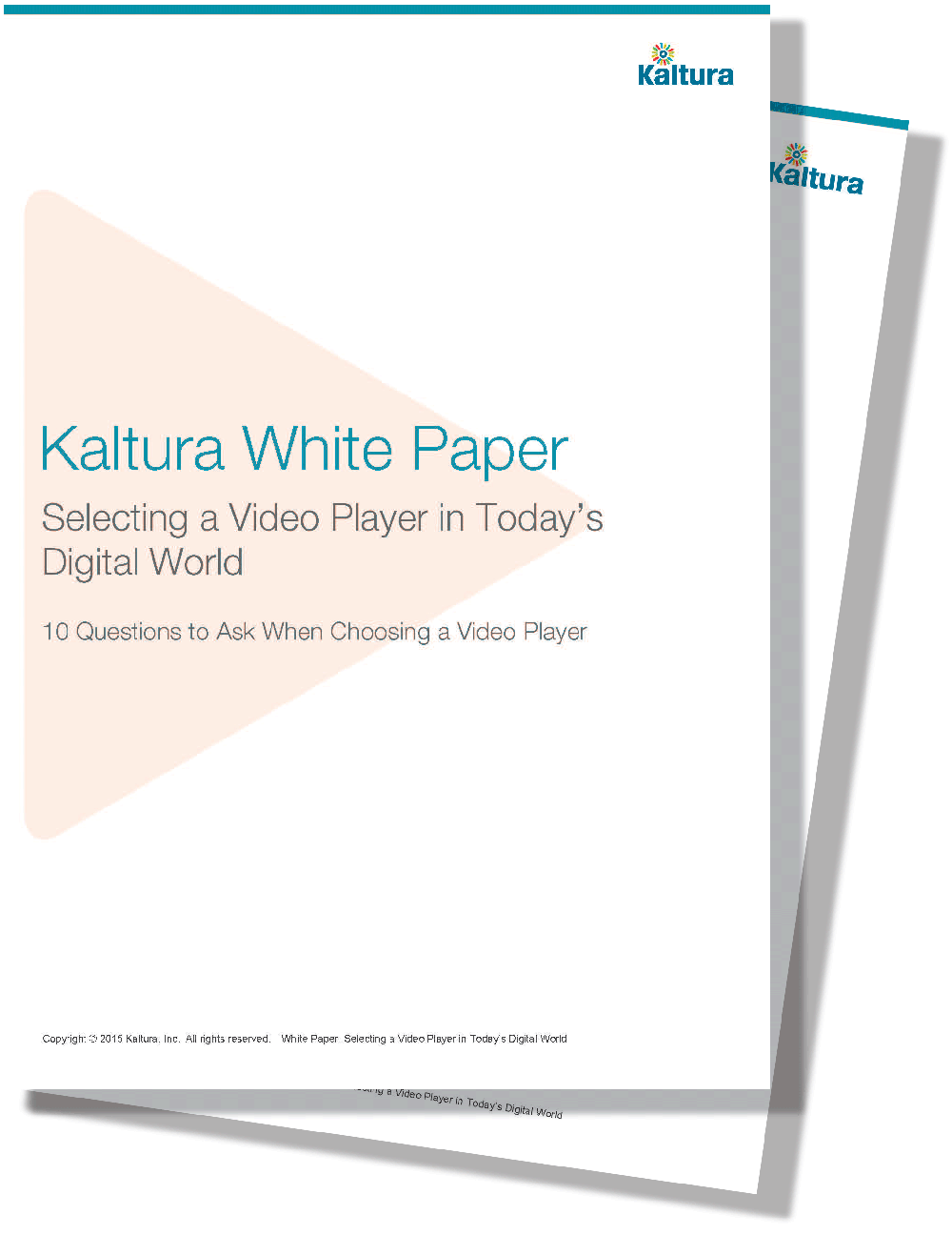 Kaltura White Pape selecting a video players todays digital world